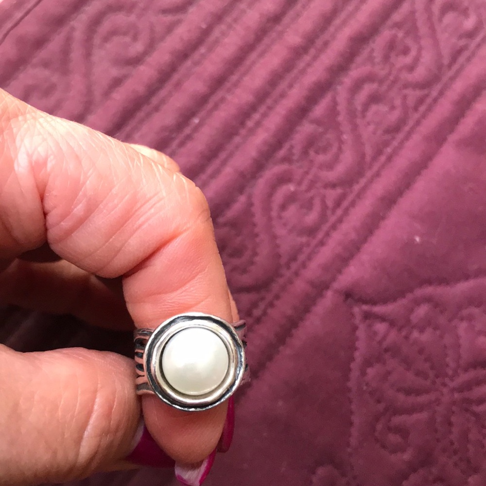 Sterling Silver and Pearl Ring